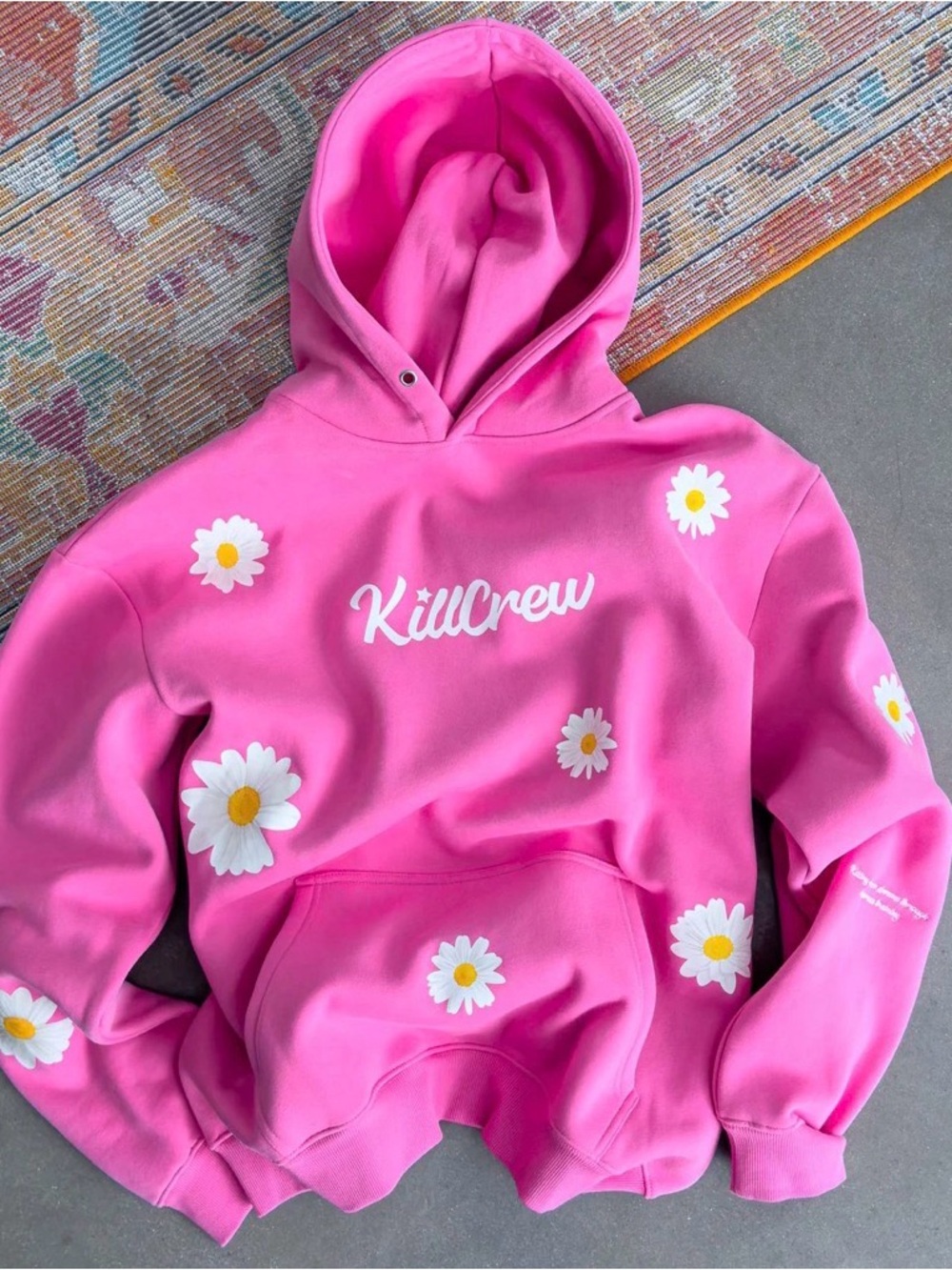 Kill Crew-OVERSIZED LUX "DAISY" HOODIE - SWEATSHIRT-PINK-L-Read